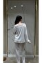 6 Piece Cotton Combed Cotton Dowry Women's Pajama Nightgown Dressing Gown Set |   Back V-Cut Dowry Set Cotton - 6