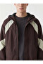 Brown Relax Fit Hooded Men's Raincoat - 3