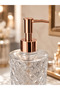 Transparent Crystal Glass Liquid Soap Dispenser - Transparent | |   Pump-Operated | |   Modern Luxury Bathroom Accessory Decorative Liquid - 8