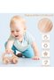 5 Pcs Wooden Montessori Toys for Baby,Wooden Rattle for Baby 3-12 months,with Bells,Rolling Rattles&Push Car,Montessori Wood Toys for Newborns Infant Boys and Girls Gifts - 2