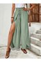 Women's Aerobin Trousers with Elastic Waist and Asymmetrical Detail on the Front with Laces