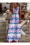 Women's Strappy Full Length Single Jersey Dress - 3