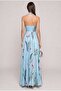 Lunaria Floral Patterned Long Dress Blue - 7