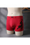 Men's Flocked Panther Printed Red Color Boxer Bb2766 - 4