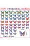 50PCS 3D Butterfly Wall Decals Stickers for Kids Nursery Room Decor, Removable DIY Wall Art, Cute Fairy Butterflies for Birthday Cake & Wedding Party, Scrapbooking & Home Decorations - Mixed Colors - 6