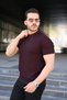Men's Crew Neck Honeycomb Textured Short Sleeve Knitwear T-Shirt - 2