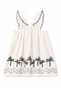 Benetton Baby Girl Embossed Tassel Detail Dress Ecru - 2