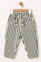 Unisex Baby&Child Cotton Raw Denim Pants with Striped Print + Diaper Bag - 2