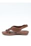 057 Walnut Genuine Soft Leather Anatomical Summer Women's Sandals - 7