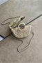 Women's woven bag beige woven