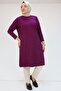 38501 Plus Size Basic Combed Cotton Tunic - Purple - 4