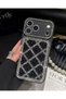 iPhone 14 Compatible Camera Protected Premium Pearlized Shiny Stone Embroidered Case