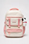 Pink Korean Style School Bag with Accessories Elementary School - Middle School - High School - 3