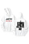 Justin Bieber Printed Cotton Long Sleeve Hooded Sweatshirt with 3 Yarns