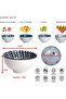 Ceramic Cereal Bowls Salad,Soup,Rice Bowl Set,Blue and White (4.5 inch) - 5