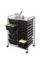 Zenments 15 Drawer Rolling Storage Cart, Mobile Drawer Carts for Craft Art Supply Paper Salon, Utility Cart on Wheels for Classroom Teacher School Office, Rolling Cart with Drawers, Black - ZEN-256 - 3
