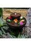 Double-Tiered Zen Tabletop Fountain, Polyresin & Fiberglass Waterfall Fountain, Electric Water Fountain with LED Light, Freestanding Fountains for Indoor/Outdoor Relaxation, Event & Home Decor - 6