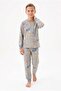Boy's Long Sleeve Pajama Set 100% Cotton Safari Animal Pattern Combed Cotton - 2