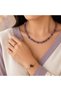 Natural Amethyst Stone 3-Piece Women's Jewelry Set Necklace Bracelet Ring - 7