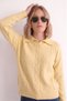 Women's Hair Braid Detail Polo Collar Sweater - 4