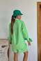 Women's Pistachio Green Shirt Shorts Set Pocket Detailed Buttoned Shirt Collar Cotton Summer - 5