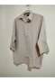 Cotton-Viscose Summer Shirt, Three-Quarter Sleeves, Oversize, Buttoned Shirt - 4
