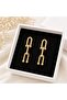 Gold Chain Dangle Steel Earrings - 4