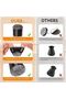 Set of 32 chair leg protectors (14-18 mm), small chair leg protectors, black silicone material, with felt pads, suitable for hardwood and tile... - 2