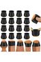 35-40mm silicone floor protector with felt pad, 24 rubber chair leg covers, elastic table and chair leg protectors, black, furniture leg covers...