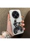 Vivo X300 Compatible with Helmeted Motorcyclist Drawing Printed Men's Style Phone Protective Case