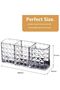 Acrylic storage box - 3 crystal compartments - 18 x 6 x 8 cm - 2