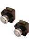 Two-piece keyless RV push-button lock, storage cabinet door lock