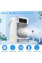 Portable 4 - in - 1 air cooler, USB mini evaporative cooler (with 500ml water tank), equipped with 3 fan speeds and 3 mist output settings, quiet... - 8