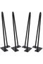 Four hairpin-style table legs, sturdy and durable, made of double-strand steel wire, 30 cm long.