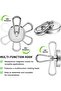 Magnetic hooks, 4-pack, 360° rotating magnetic hooks, suitable for baseboard hooks in refrigerators, kitchens, garages, camping, and other places. - 2