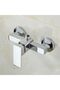 Modern chrome-plated wall-mounted shower faucet with hot and cold water mixing valve - 4