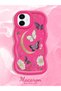Samsung Galaxy A06 4g Compatible Wavy Frame Moon Butterfly and Flower Pattern Silicone Phone Case