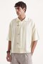Relaxed Shirt with Yellow Closure Detail