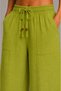 Cotton Muslin Fabric Summer Sweat-Repellent Cotton High Waist Wide Leg Palazzo Women's Trousers