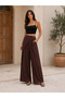 Women's High Waist Skirt Model Soft Comfortable Fit Wide Leg Pants - 5