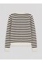 Vizyon New Season Brown Crew Neck Striped Women's Knitwear Cardigan - 6