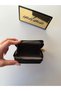 Black Mini Accordion Women's Wallet with Card Holder |   Zippered Multi-Compartment Snap Fastener - 3