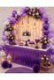 Purple Table Skirt 70X180 cm Party Table Decoration Birthday Engagement Baby Shower Wedding Decor