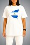 Oversize Nicaragua Flag and Map Chest Printed Unisex T-Shirt - 2