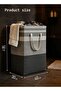 1 Cotton Linen Foldable Laundry Hamper Basket Waterproof Freestanding Large Capacity Bedroom Bathroo - 2