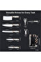 9-Piece Kitchen Knife Set with Storage Block, Scissors, Peeler & Sharpener, Ultra-Sharp Chef Knives for Meat & Vegetable Prep, Ergonomic Handle Cooking Cutlery Set for Home Kitchens & Chefs - 6