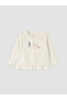 Ecru Crew Neck Baby Girl Set - 4