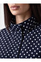 Esvab • Modern & Distinctive Stand Collar Polka Dot Loose Fit Women's Coat - 4