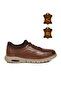 Men's Walnut Genuine Leather Laced Comfortable Memory Sole Casual Shoes M750 m
