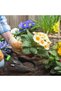 Two gardening tools for planting, transplanting, and weeding—a steel garden shovel and a small garden shovel with an ergonomic handle. - 2